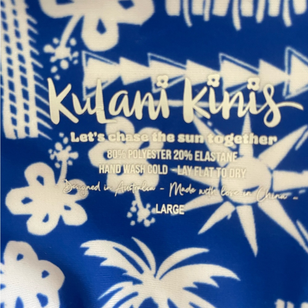 Kulani Kinis Surfside Tropical Bandeau Bikini Top & Matching Headband - Picture 7 of 8
